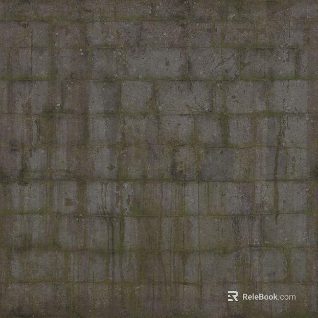 Green gray antique brick wall exterior texture