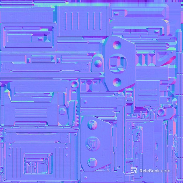 Cyberwind purple blue mechanical bump texture texture