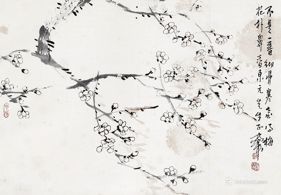 Chinese plum blossom texture