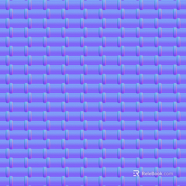 Braided rope effect surface bump normal texture