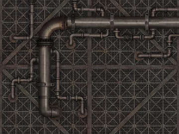 Industrial wind old metal pipe wall decoration texture (ID:ffaeh950326)