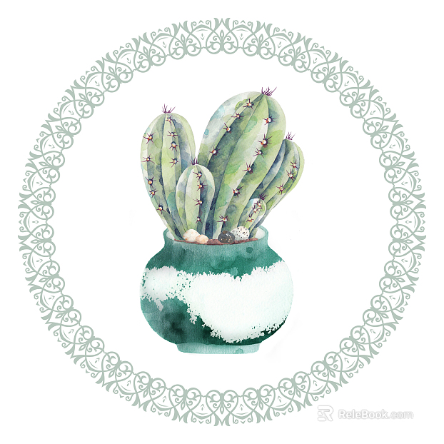 Plant painting texture