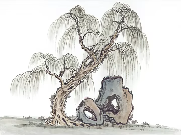 Ancient Tree Decorative Painting texture (ID:ffabf4619)