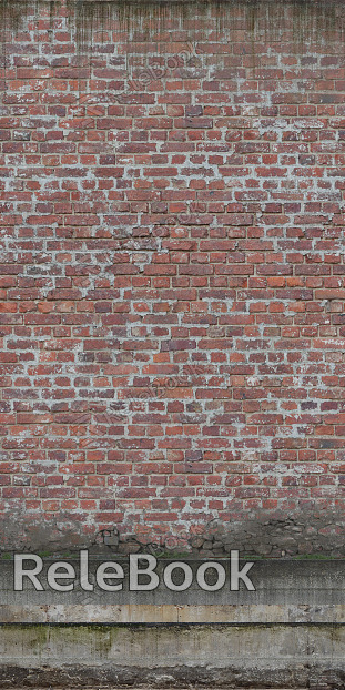 A textured brick wall in shades of red and orange, featuring uneven surfaces and cracks, creating a rustic and aged appearance.