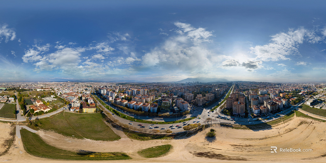 City daytime clear sky HDR texture