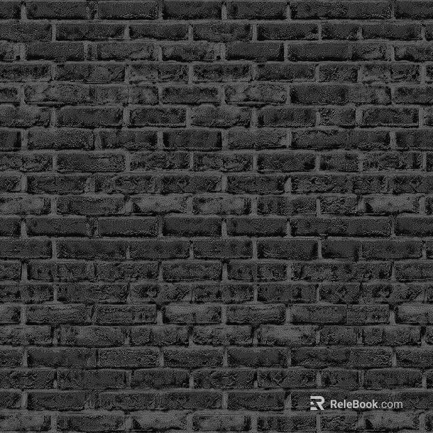 Black and white brick wall texture