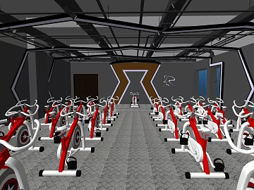 Industrial wind gray gym scene texture (ID:ffaeh399571)