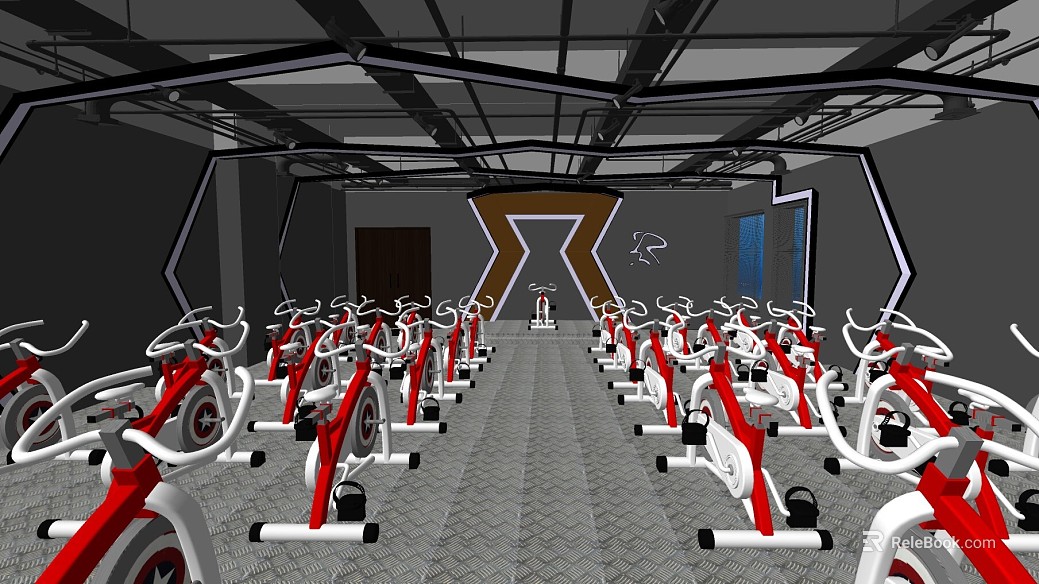 Industrial wind gray gym scene texture