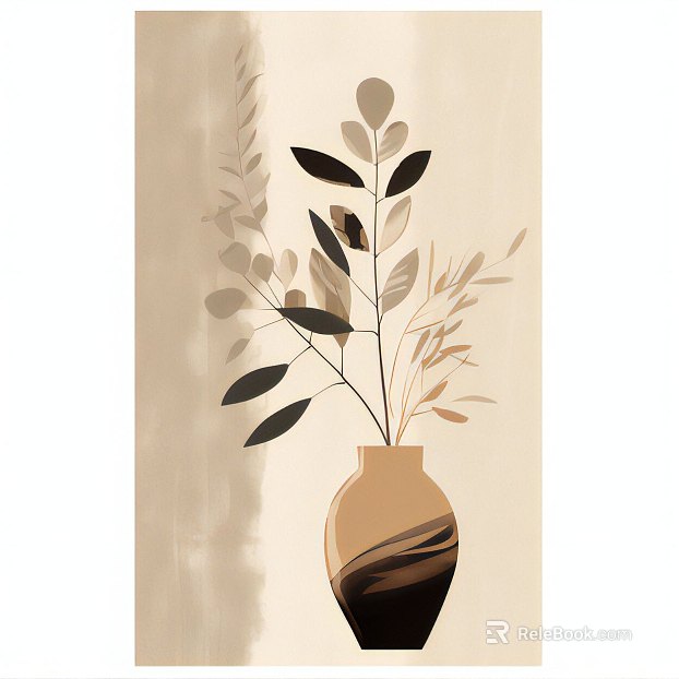 Plant painting texture
