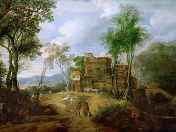 world famous painting landscape oil painting abroad texture (ID:ffach476656)