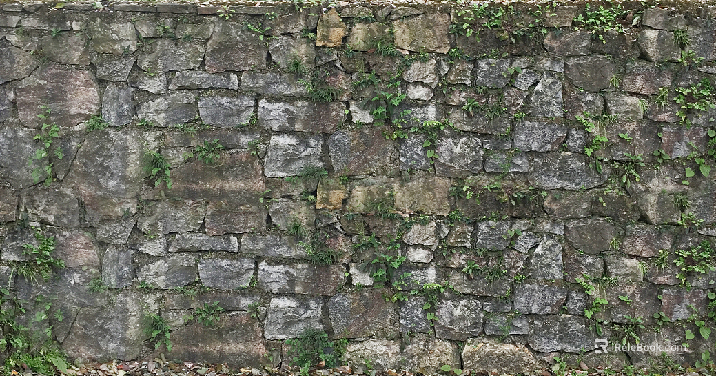 grass-planting brick texture