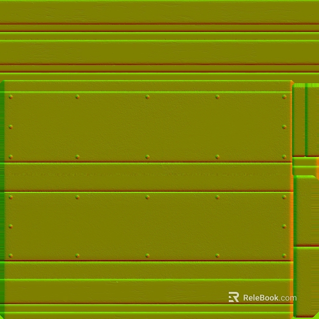 Yellow-green old metal plate industrial wall texture