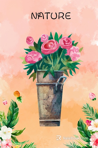 Plant painting texture