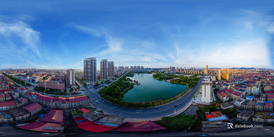 Urban Aerial View Daytime HDR Map texture