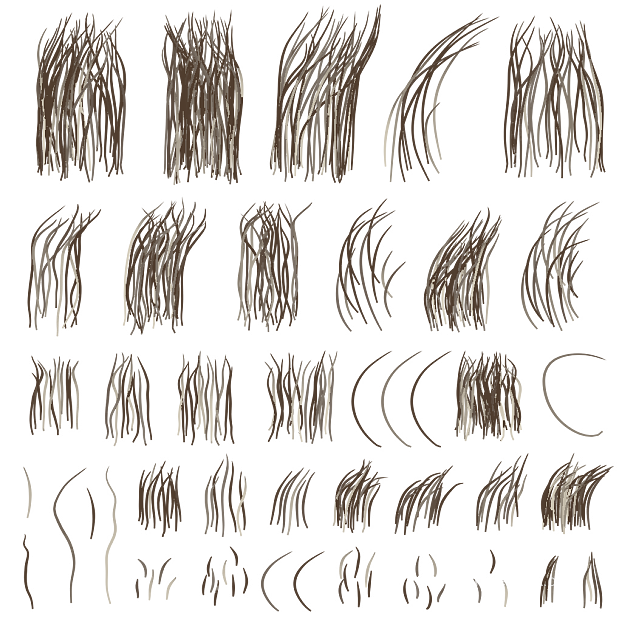 Sepia Hair Texture Brush Material texture
