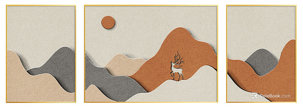 Modern popular three-dimensional sandstone painting texture
