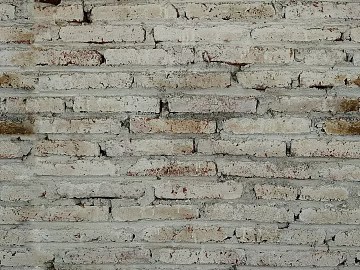 White old brick wall indoor background wall 3d model