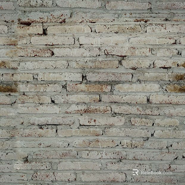 White old brick wall indoor background wall texture