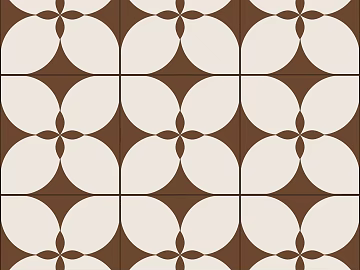 Brown and white retro tile kitchen and bathroom wall surface texture (ID:ffaeh625346)