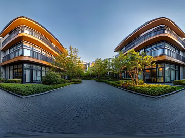 HDR modern cell daytime panorama 3d model