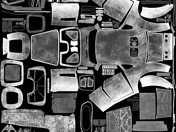 Off-white old metal car parts map texture (ID:ffaeh172886)
