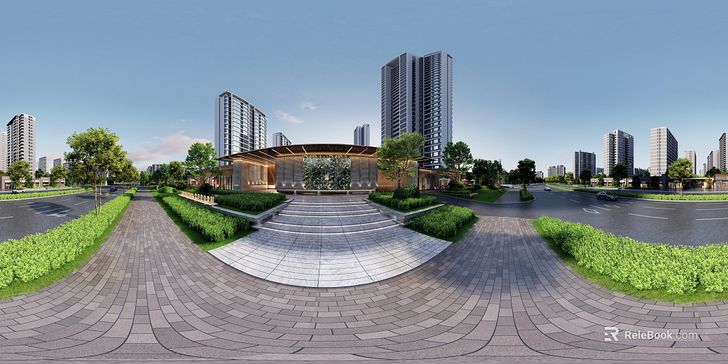 hdr community entrance landscape texture