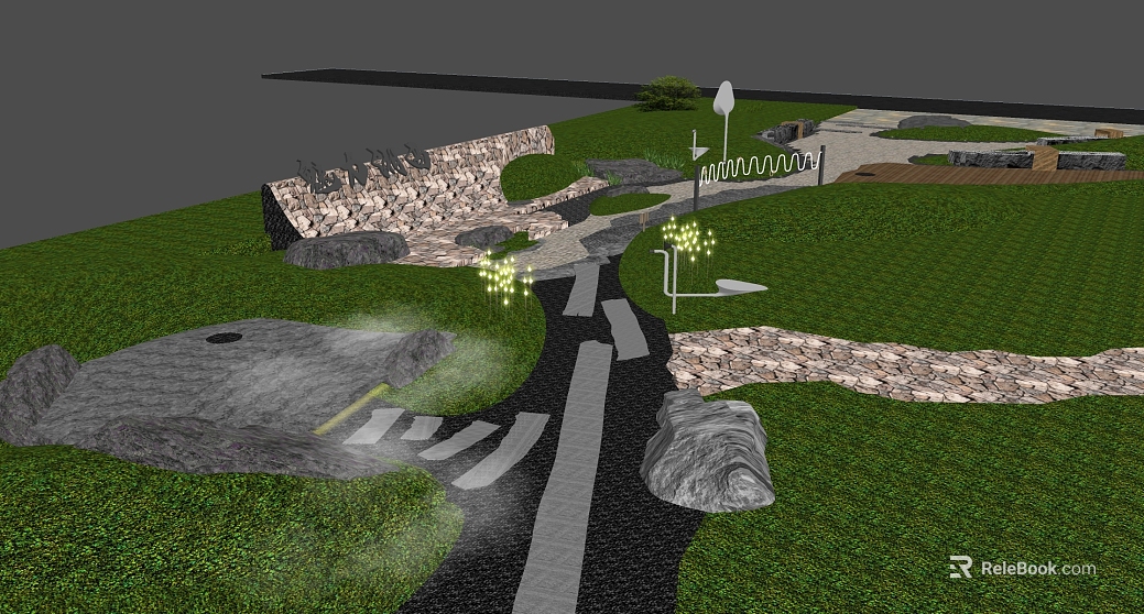 Modern Garden Landscape Outdoor Trail texture