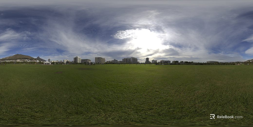 Urban Country Lawn Daytime HDR texture
