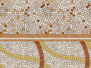 Yellow brown gray mosaic background wall 3d model