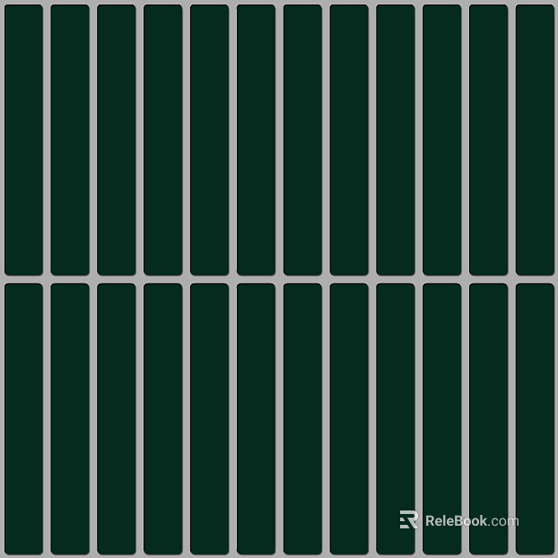 Plaid Tile Dark Green Retro Long Ceramic Tile texture