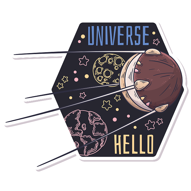 Free Cartoon Space Universe Material Children's Wallpaper texture