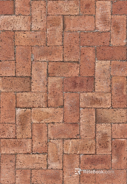 Modern Simple Permeable Tile Floor Tile Outdoor Red Brick Herryman Splicing Brick Square Brick texture