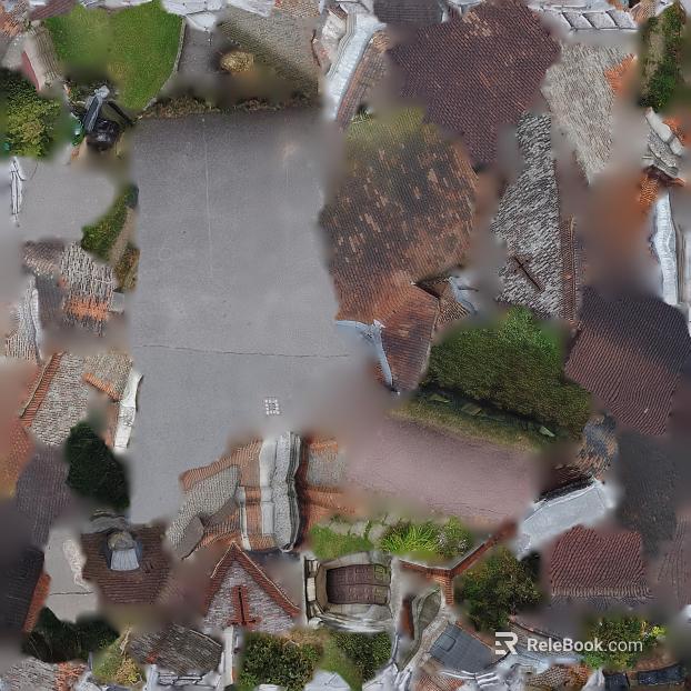 Red Brown Grey Country Roof Exterior Map texture