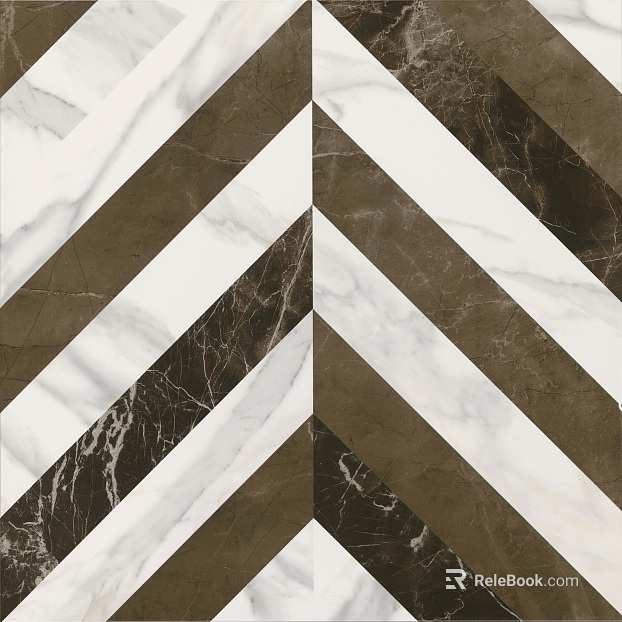 Light Luxury Brown White Marble Floor Parquet Tile texture