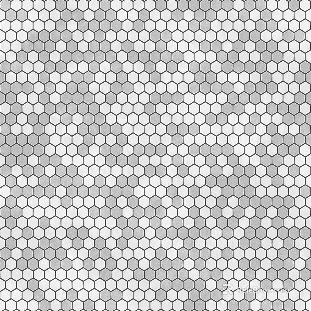 Hexagonal brick mosaic gray brick texture