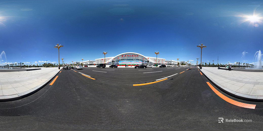 HDR city road traffic panorama texture