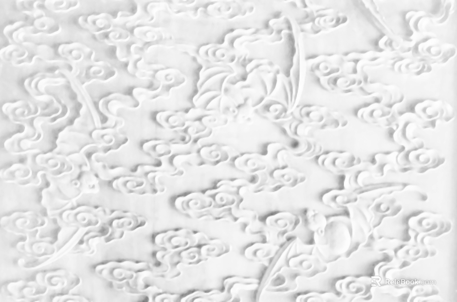 relief cloud carved black and white texture