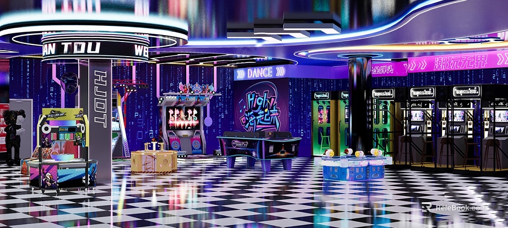 Cyberwind Game City Scene Map texture