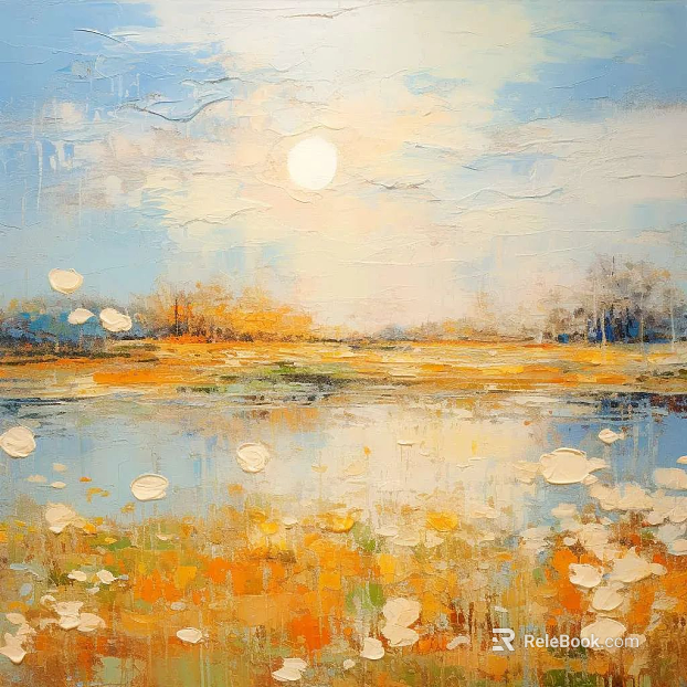 oil painting landscape painting texture