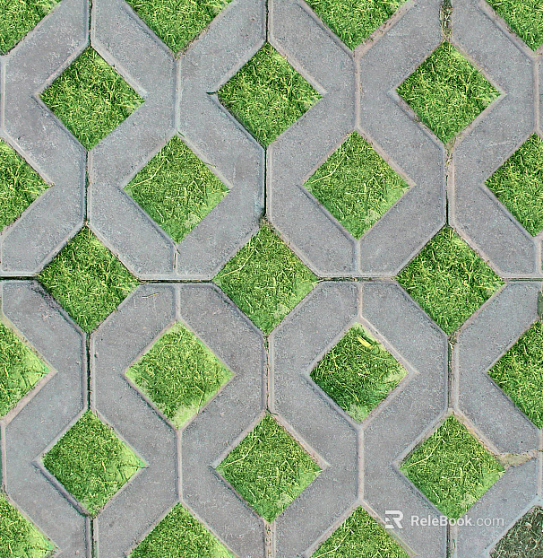 grass-planting brick texture