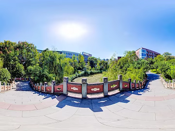 HDR City Community Park Panorama texture (ID:ffach497303)