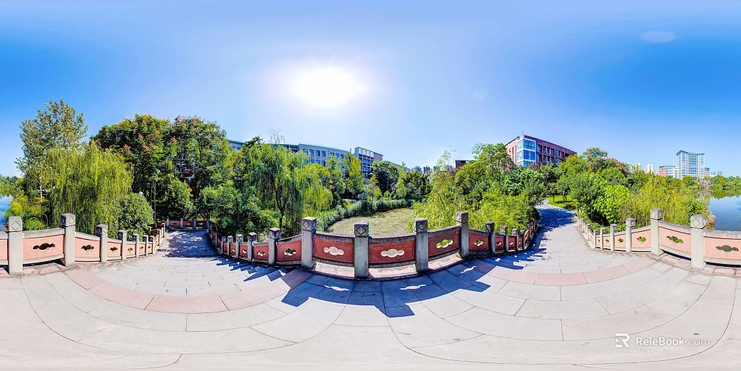 HDR City Community Park Panorama texture