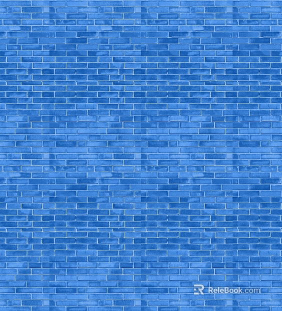 Blue brick wall, interior and exterior wall surface texture