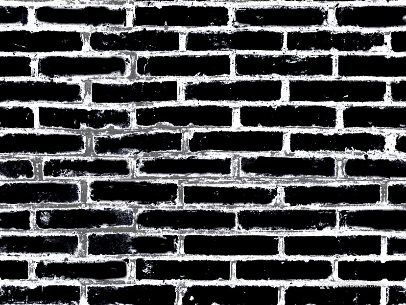 Black and white brick wall, interior and exterior wall surfaces. texture