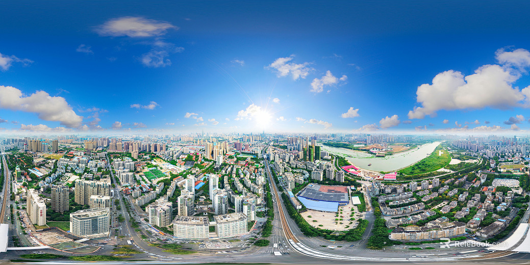 HDR urban ecological greening panorama texture