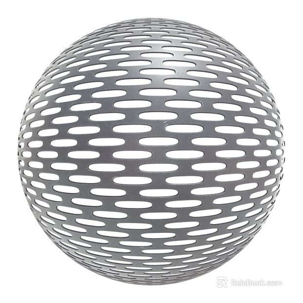 Perforated Plate Metal PBR texture
