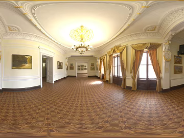 european indoor painting exhibition day hdr 3d model