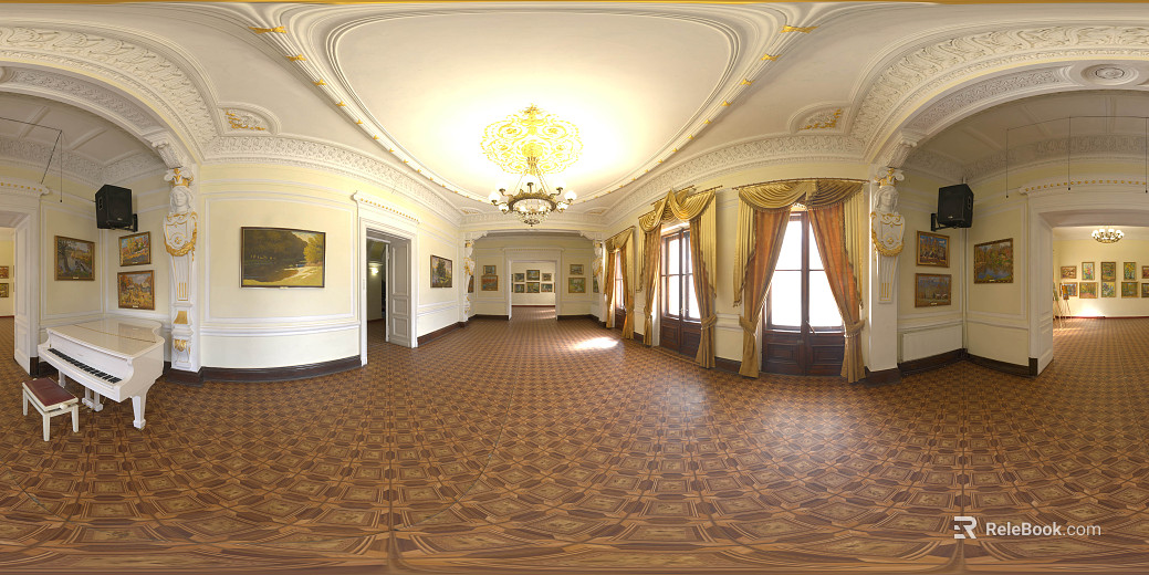 european indoor painting exhibition day hdr texture