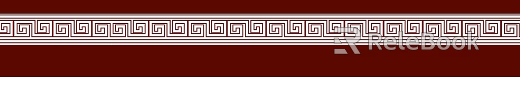 Wall line waist line Chinese style antique painted waist line decoration texture