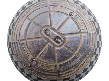Manhole Cover PBR 3d model